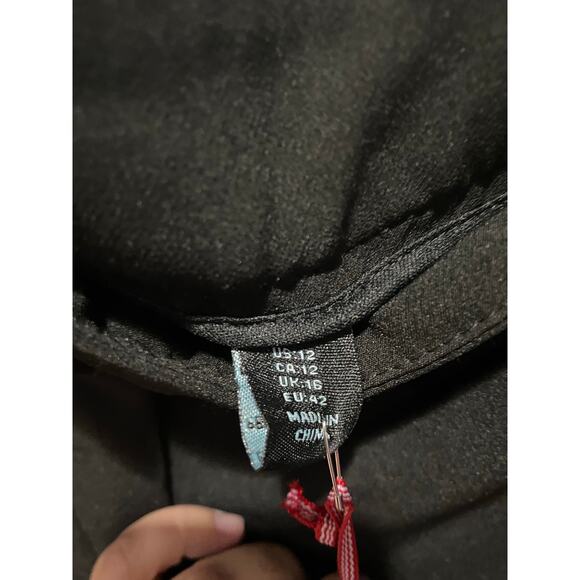 Cynthia Rowley Black Cropped Ruffle Hem Dressy Pants Sz 12 NWT - Picture 8 of 8